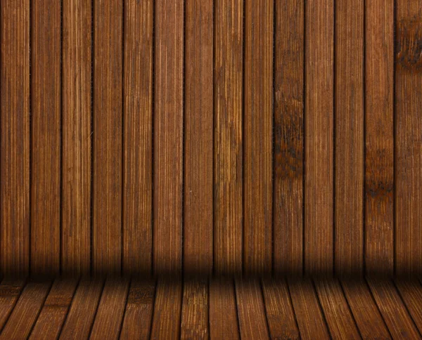 Parede de madeira escura fundo interior — Fotografia de Stock