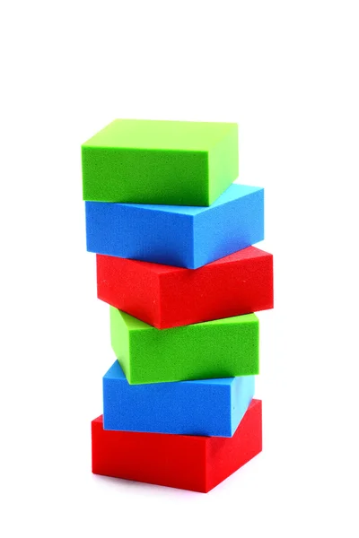 Барвисті Іграшкові кубики — стокове фото