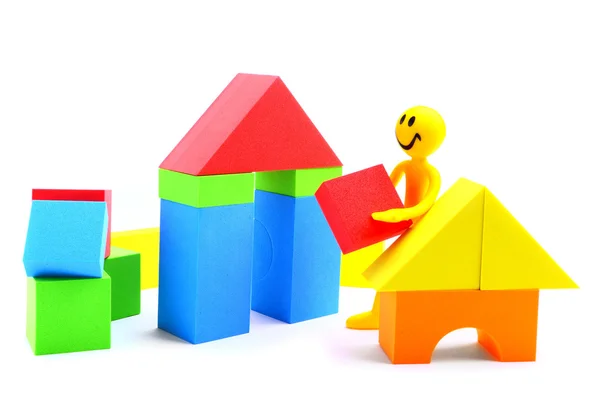 Färgglad leksak block — Stockfoto