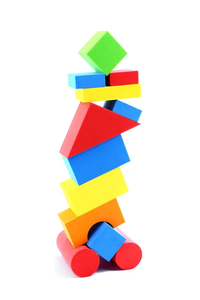 Kolorowe zabawki klocki — Zdjęcie stockowe