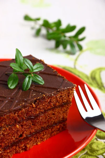 Delicioso pastel de chocolate —  Fotos de Stock