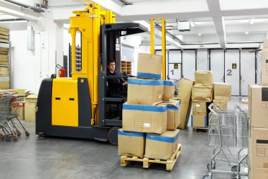 Forklift stacker clipart