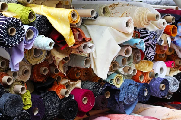 Rolos de tecido — Fotografia de Stock