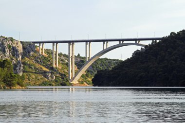 Skradin bridge clipart