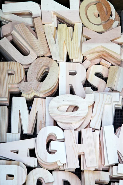 Cartas de madeira — Fotografia de Stock