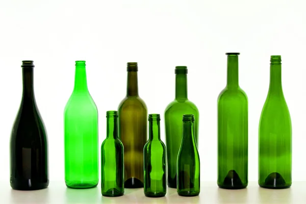 Zöld palackok — Stock Fotó