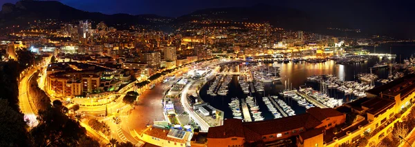 Monaco bei Nacht — Stockfoto