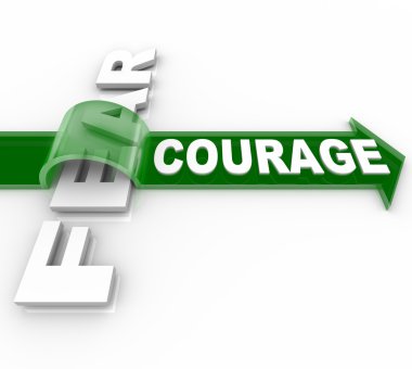 Brave Courage Overcoming Fear Bravery Vs Afraid clipart