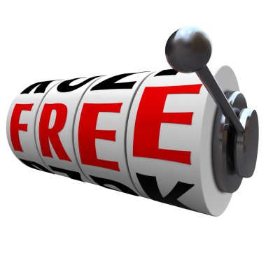 Free Word Slot Machine Wheels No Cost Save Money clipart