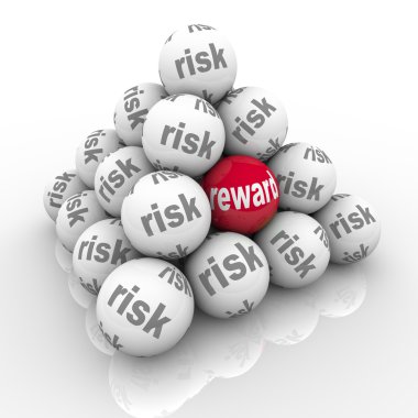 Risk Vs Reward Pyramid Balls Return on Investment clipart