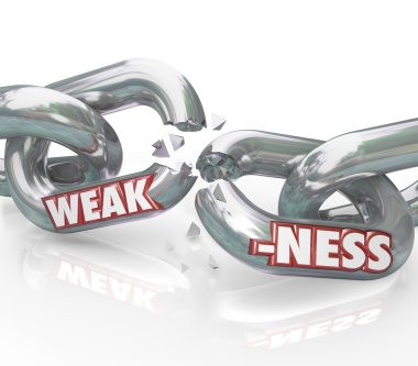 Weakness Word on Breaking Weak Chain Links clipart