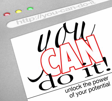 You Can Do It Self Help Website Screen clipart