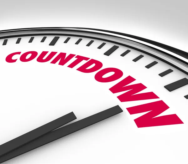 Countdown klok aftellen laatste uren en minuten — Stockfoto