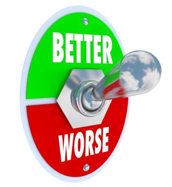 Better Vs Worse Toggle Switch Recover Good Health clipart