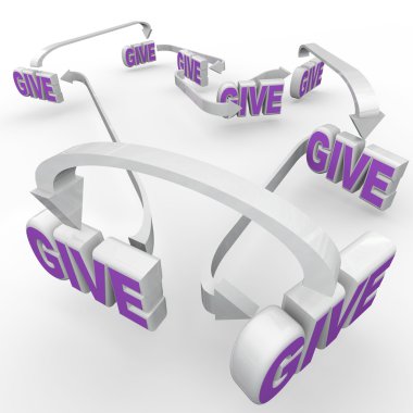 Give Words Connected Fund-Raising Spreading the Word clipart