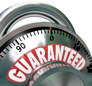 Guaranteed Combination Lock Promise Assurance clipart