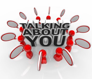 Talking About You Buzz Reputation Speech Bubbles clipart