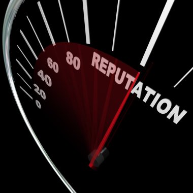 Reputation Speedometer Improving Your Standing Results clipart