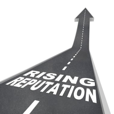 Rising Reputation - Road Arrow Up Improved Stature Opinion clipart
