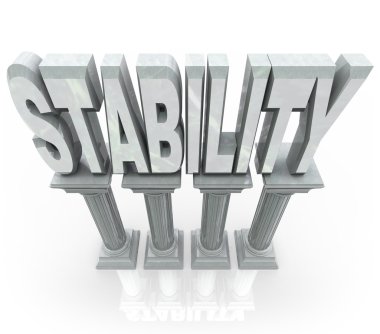 Stability Word on Columns Strong Dependable Support clipart