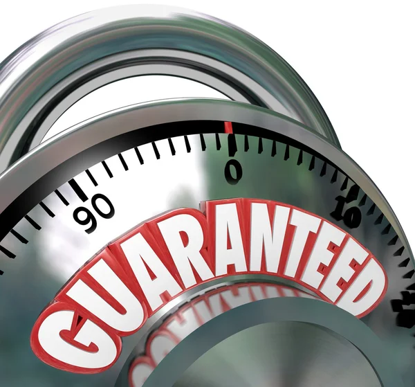 Guaranteed Combination Lock Promise Assurance — Stock Photo, Image