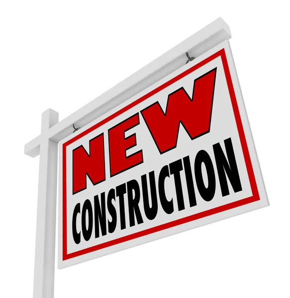 Nova casa de construção para venda sinal Home Real Estate — Fotografia de Stock