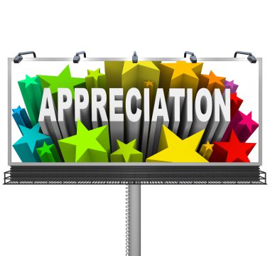 Appreciation Billboard Recognition of Good Work clipart