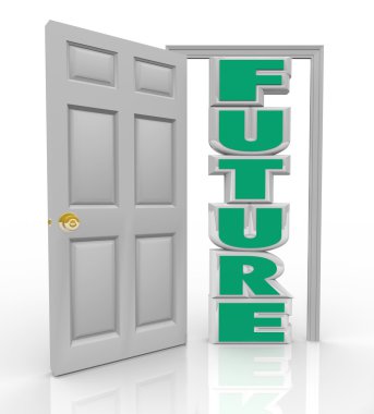 Future Door Opens to New Opportunity Hope and Good Things clipart