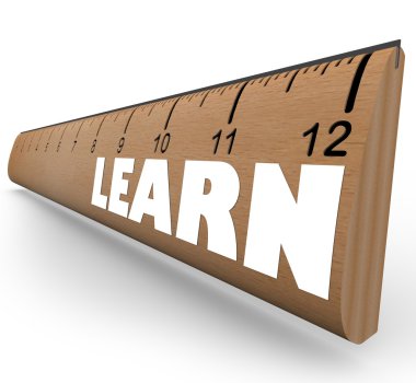 Learn Word on Ruler Measure Education Progress Growth clipart