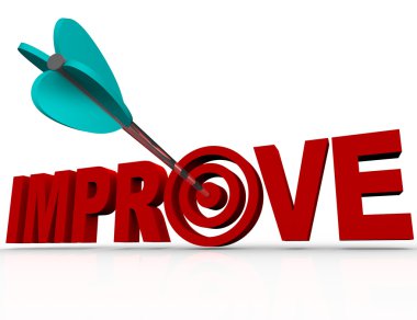 Improve Arrow in Target - Successful Improvement Goal clipart