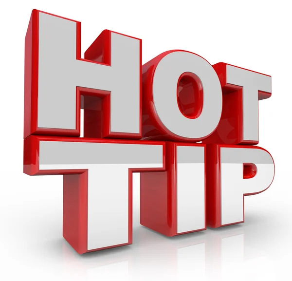 Hot Tip 3d Words Advice for Good Ideas — Stock Photo, Image