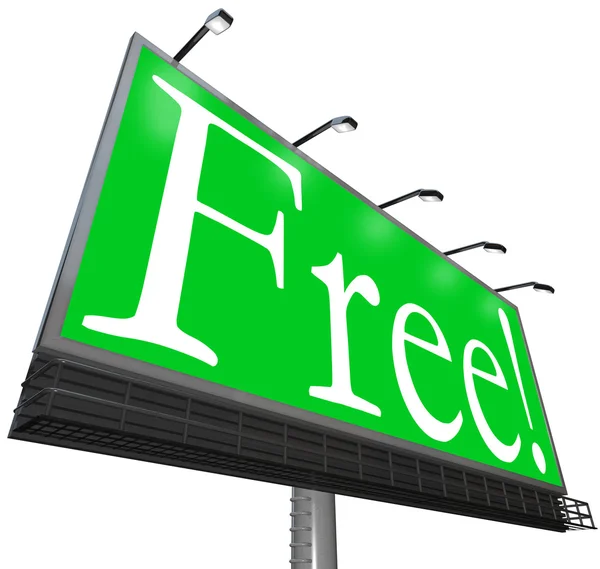 Publicidad al aire libre de la palabra libre Billboard gratuito sin costo —  Fotos de Stock
