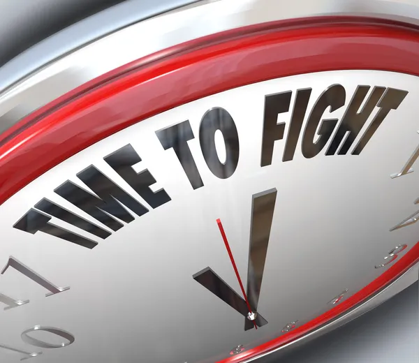 Tiempo para luchar contra la resistencia del reloj Luchando por los derechos — Foto de Stock