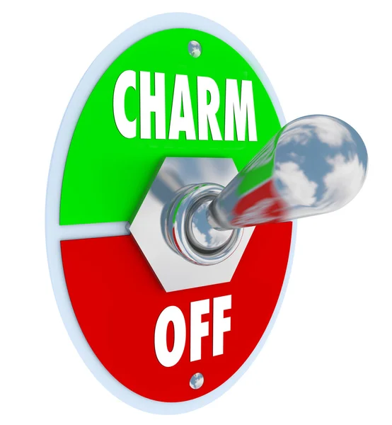 Ligue o interruptor de alternância de charme Seja carismático — Fotografia de Stock
