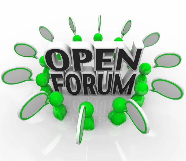 Öppna forumgrupp diskuterar talande frågor — Stockfoto