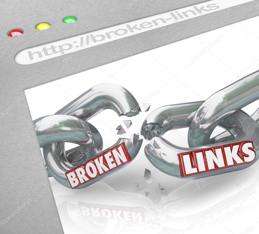Bad Broken Links Website Screen Chain Connections