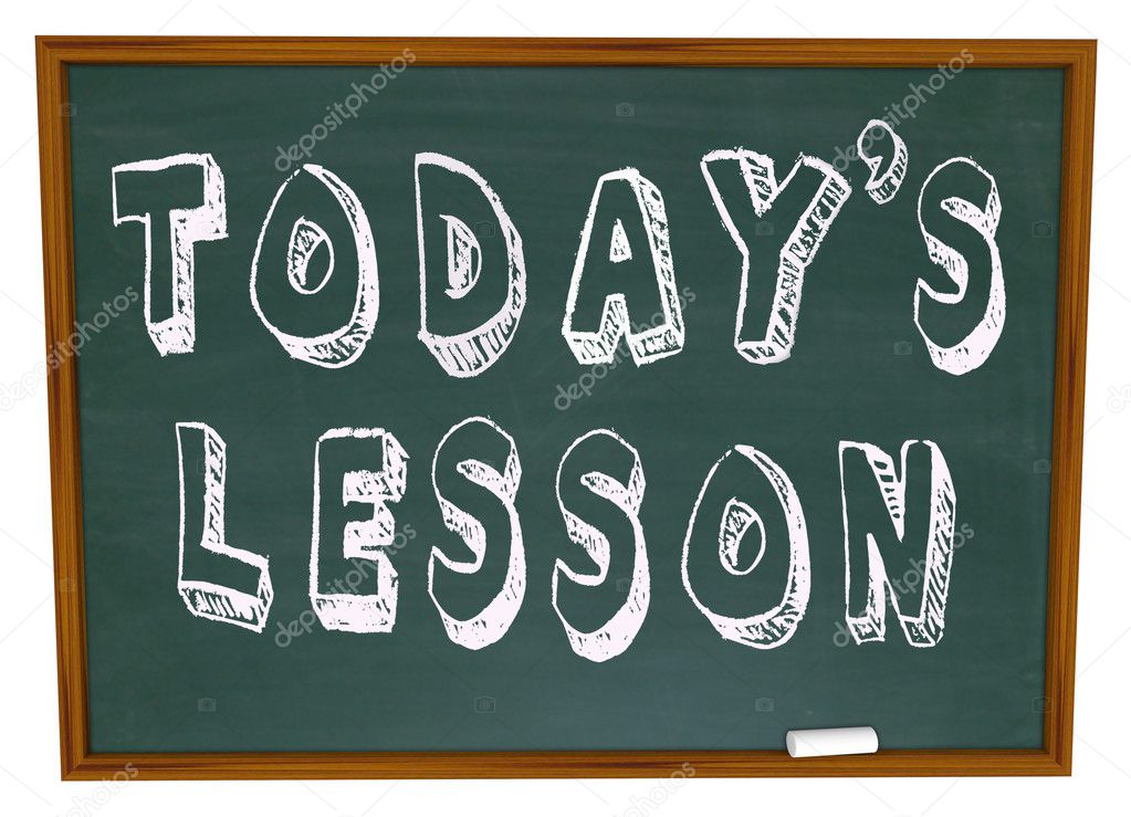 Today's Lesson - Words on School Chalkboard Training