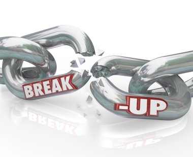 Break-Up Broken Links Chain Separation Divorce clipart