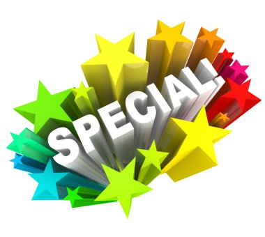 Special Word Stars Unique Savings Sale Event clipart