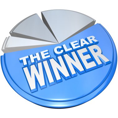 The Clear Winner Pie Chart Biggest Piece Market Leader clipart
