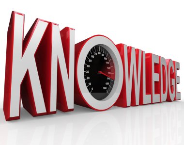 Knowledge Speedometer Word Learning is Power clipart