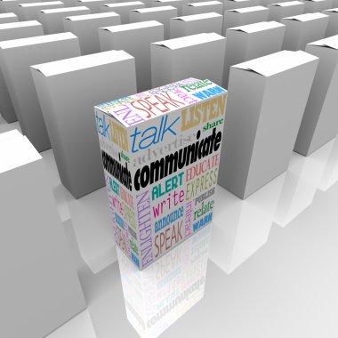 Communicate Package Helps You Learn Many Boxes Choices clipart