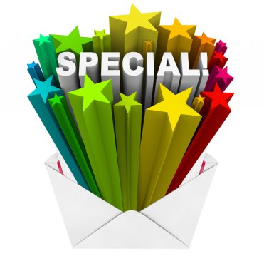 Special Word in Envelope Unique Praise or Invitation clipart