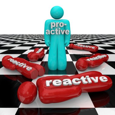 Proactive Person Wins Vs Reactive Inactivity Lose clipart