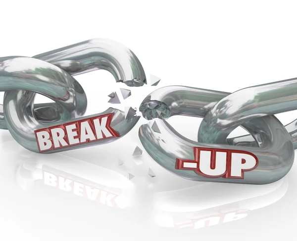 Break-Up Broken Links Chain Separation Divorce — Stock Photo, Image