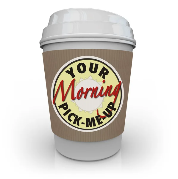 Su mañana Pick-Me-Up taza de café —  Fotos de Stock