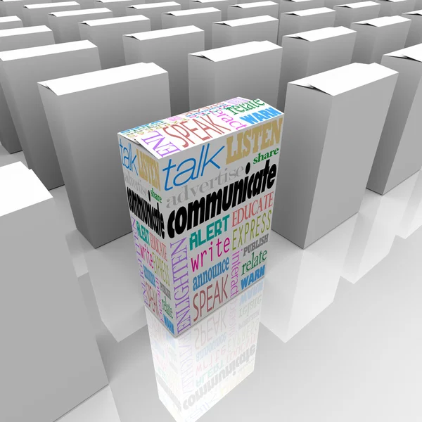 Kommunikationspaket hilft Ihnen, viele Schachtelentscheidungen zu lernen — Stockfoto