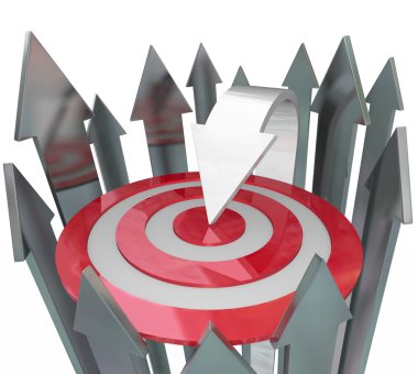 One Unique Arrow Better Than Rest at Finding Target clipart