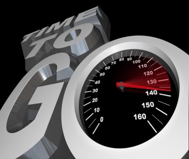 Time to Go Speedometer Countdown to Start clipart