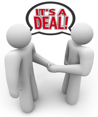 It's a Deal Buyer and Seller Handshake clipart